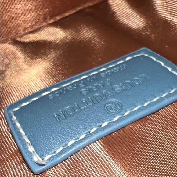 New !!Inspired Gray/Blue Monogram Denim Vanity Case with crossbody strap - Picture 7 of 7